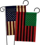 African American - Historic Americana Vertical Impressions Decorative Flags HG140726 Made In USA