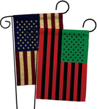 African American - Historic Americana Vertical Impressions Decorative Flags HG140726 Made In USA