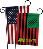 Juneteenth American - Historic Americana Vertical Impressions Decorative Flags HG140727 Made In USA