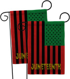 Juneteenth American - Historic Americana Vertical Impressions Decorative Flags HG140727 Made In USA