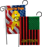 Juneteenth American - Historic Americana Vertical Impressions Decorative Flags HG140727 Made In USA