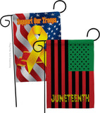 Juneteenth American - Historic Americana Vertical Impressions Decorative Flags HG140727 Made In USA