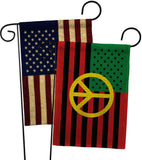 African American Peace - Historic Americana Vertical Impressions Decorative Flags HG140728 Made In USA