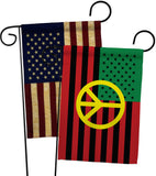 African American Peace - Historic Americana Vertical Impressions Decorative Flags HG140728 Made In USA