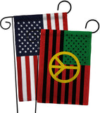 African American Peace - Historic Americana Vertical Impressions Decorative Flags HG140728 Made In USA