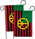 African American Peace - Historic Americana Vertical Impressions Decorative Flags HG140728 Made In USA