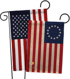 Betsy Ross Americana Historic Impressions Decorative Vertical Flags Pack