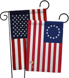 Betsy Ross Americana Historic Impressions Decorative Vertical Flags Pack