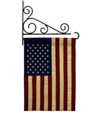 USA Vintage - Historic Americana Vertical Applique Decorative Flags HG108404