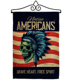 Native Heart - Historic Americana Vertical Impressions Decorative Flags HG108635 Made In USA