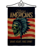 Native Heart - Historic Americana Vertical Impressions Decorative Flags HG108635 Made In USA