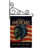 Native Heart - Historic Americana Vertical Impressions Decorative Flags HG108635 Made In USA