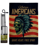 Native Heart - Historic Americana Vertical Impressions Decorative Flags HG108635 Made In USA