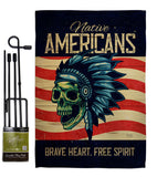 Native Heart - Historic Americana Vertical Impressions Decorative Flags HG108635 Made In USA