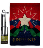Happy Juneteenth Day - Historic Americana Vertical Impressions Decorative Flags HG108641 Made In USA