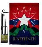 Happy Juneteenth Day - Historic Americana Vertical Impressions Decorative Flags HG108641 Made In USA