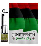 Juneteenth Freedom Day - Historic Americana Vertical Impressions Decorative Flags HG108642 Made In USA