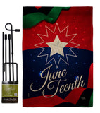 Juneteenth Holiday - Historic Americana Vertical Impressions Decorative Flags HG108643 Made In USA