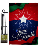 Juneteenth Holiday - Historic Americana Vertical Impressions Decorative Flags HG108643 Made In USA