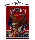 Let Freedom Reign - Historic Americana Vertical Impressions Decorative Flags HG137168 Made In USA