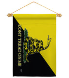 Gadsden Anarcho Capitalist - Historic Americana Vertical Impressions Decorative Flags HG140723 Made In USA