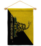 Gadsden Anarcho Capitalist - Historic Americana Vertical Impressions Decorative Flags HG140723 Made In USA