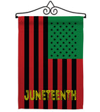 Juneteenth American - Historic Americana Vertical Impressions Decorative Flags HG140727 Made In USA