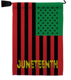 Juneteenth American - Historic Americana Vertical Impressions Decorative Flags HG140727 Made In USA