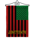 Juneteenth American - Historic Americana Vertical Impressions Decorative Flags HG140727 Made In USA