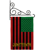 Juneteenth American - Historic Americana Vertical Impressions Decorative Flags HG140727 Made In USA