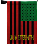 Juneteenth American - Historic Americana Vertical Impressions Decorative Flags HG140727 Made In USA