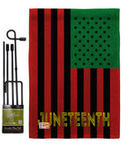 Juneteenth American - Historic Americana Vertical Impressions Decorative Flags HG140727 Made In USA