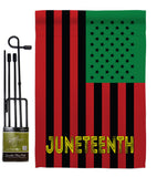 Juneteenth American - Historic Americana Vertical Impressions Decorative Flags HG140727 Made In USA