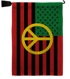 African American Peace - Historic Americana Vertical Impressions Decorative Flags HG140728 Made In USA