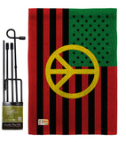 African American Peace - Historic Americana Vertical Impressions Decorative Flags HG140728 Made In USA