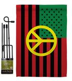 African American Peace - Historic Americana Vertical Impressions Decorative Flags HG140728 Made In USA