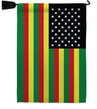 Alternative African American - Historic Americana Vertical Impressions Decorative Flags HG140729 Made In USA