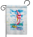 Sailboats - Hobbies Interests Vertical Impressions Decorative Flags HG109041 Made In USA