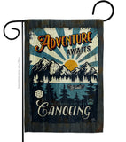 Awaits Canoeing - Hobbies Interests Vertical Impressions Decorative Flags HG109083 Made In USA