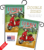 Summer Scooter Travel - Hobbies Interests Vertical Impressions Decorative Flags HG137078 Made In USA