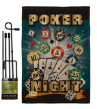 Poker Night - Hobbies Interests Vertical Impressions Decorative Flags HG109039 Made In USA