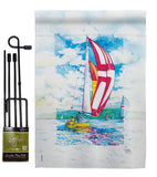 Sailboats - Hobbies Interests Vertical Impressions Decorative Flags HG109041 Made In USA