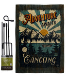 Awaits Canoeing - Hobbies Interests Vertical Impressions Decorative Flags HG109083 Made In USA