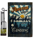 Awaits Canoeing - Hobbies Interests Vertical Impressions Decorative Flags HG109083 Made In USA