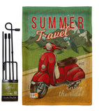 Summer Scooter Travel - Hobbies Interests Vertical Impressions Decorative Flags HG137078 Made In USA