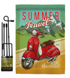 Summer Scooter Travel - Hobbies Interests Vertical Impressions Decorative Flags HG137078 Made In USA