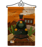 Wild West Train - Hobbies Interests Vertical Impressions Decorative Flags HG192127 Made In USA