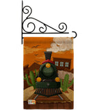 Wild West Train - Hobbies Interests Vertical Impressions Decorative Flags HG192127 Made In USA