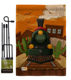 Wild West Train - Hobbies Interests Vertical Impressions Decorative Flags HG192127 Made In USA