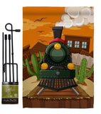 Wild West Train - Hobbies Interests Vertical Impressions Decorative Flags HG192127 Made In USA